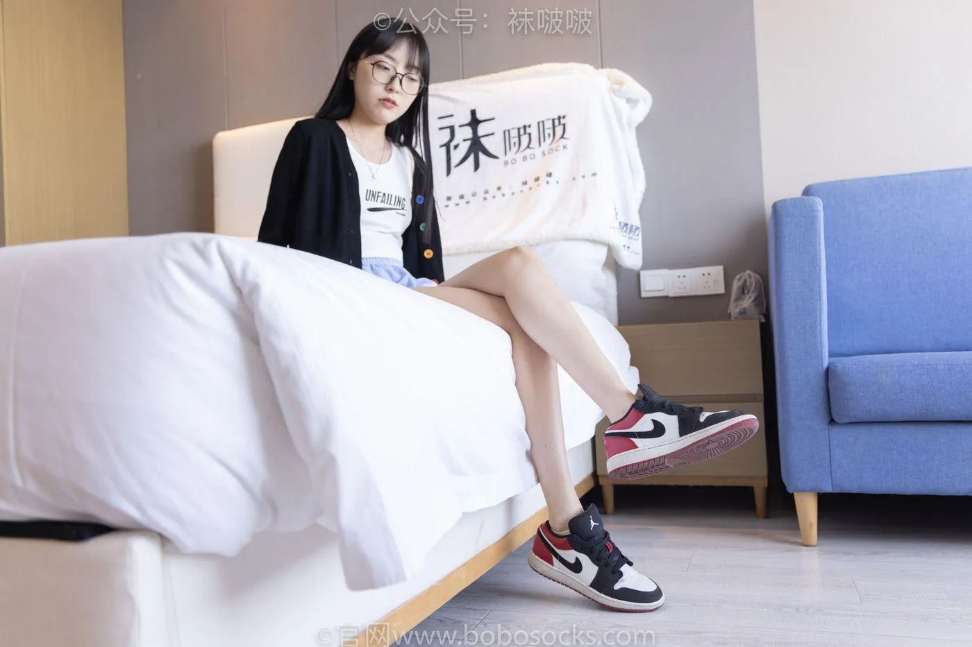 [BoBoSocks袜啵啵]NO.081 稚予- AJ、浅黄色短棉袜、浅蓝色短棉袜、裸足（花絮版） [145P]插图7